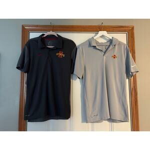 Two men’s Nike Iowa State Cyclones polos size small